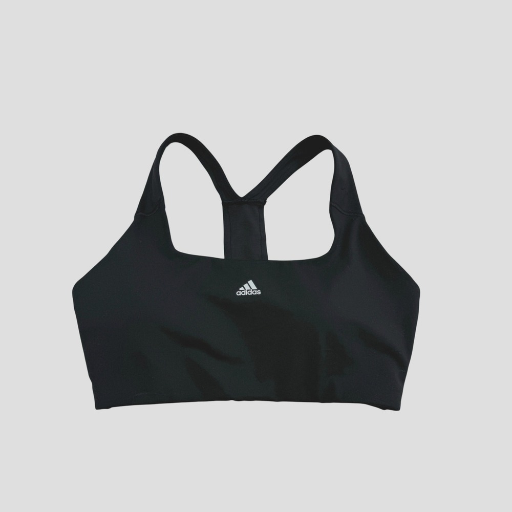 Adidas Sports Bra Womens M Black Racerback Athletic Workout Gym